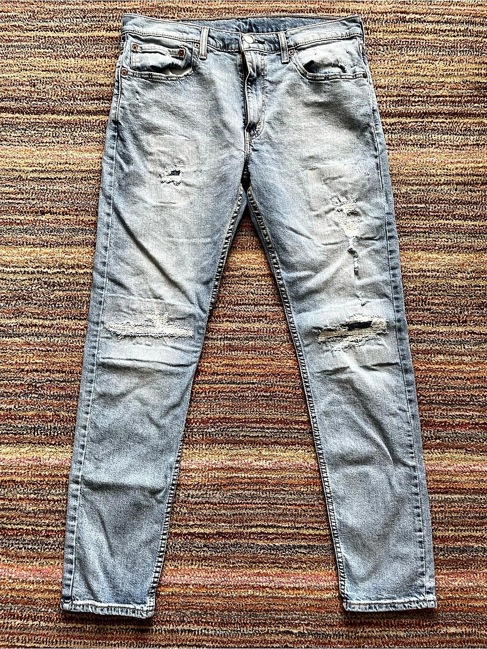 Levi's 512 Slim Fit Distressed Jeans in Blue Men’s 36x34